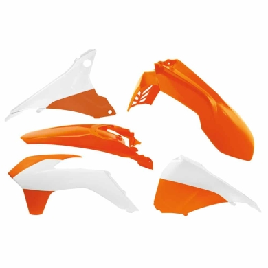 Plastikkit KTM EXC 14-16  OEM 2015-16 + Airboxabdeckung  Orange/Weiß