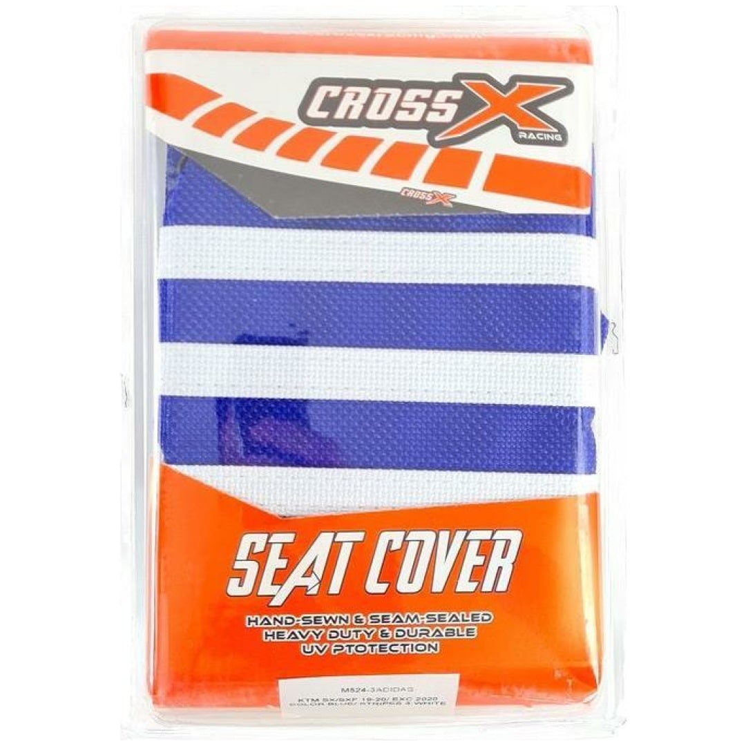 CrossX TLD Sitzbezug KTM SX(F) 19- EXC(F) 20- Blau Weiß 3