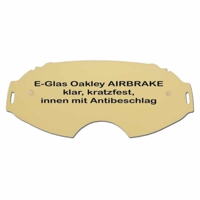 Spritzguss Ersatzscheibe für Oakley AIRBRAKE MX kratzfest klar Antibeschlag Innenseite