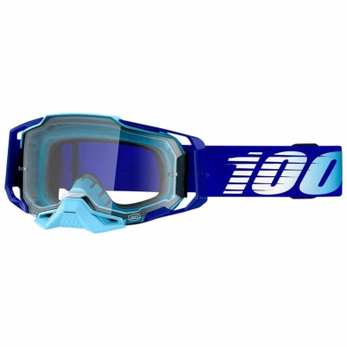 Armega | 100% Motocross Brille Royal-blau klares Glas